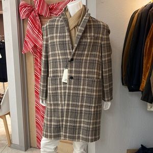 NWT Barena men’s wool plaid coat